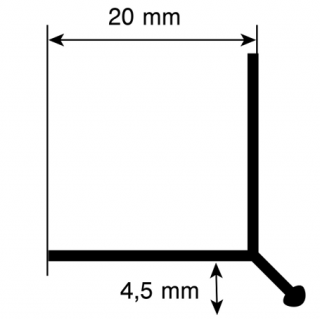VANJSKI PROFIL A KUT 45 ROCKO ANTIK 2800mm x 