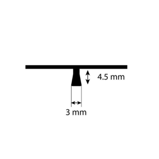 SPOJNI PROFIL SLIM ROCKO CRNI 2800mm 