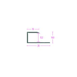 ALU PROFIL MONO 11120 U profil 12mm 270/SREBRNI ZAVRŠNI 