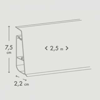 PVC LETVICA ZA LAMINAT HI LINE PRESTIGE M106 2,5m 8156/390x/534x/K489/348/8633/492x/8839/492x/00423x/K600/K479 