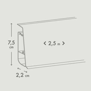 PVC LETVICA ZA LAMINAT HI LINE PRESTIGE M135 HRAST 2,5m R073/Z209/40278/5003 