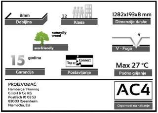 LAMINAT  8mm/Kl.32 HARO DAILY EDITION 541 348x HRAST MORA SMOKED, RASPOLOŽIVO 23,76m2 