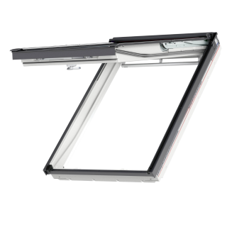 VELUX PREMIUM KROVNI PROZOR, BIJELI POLIURETAN, DVOSTRUKI OVJES, DONJA RUČKA, STAKLO 70 