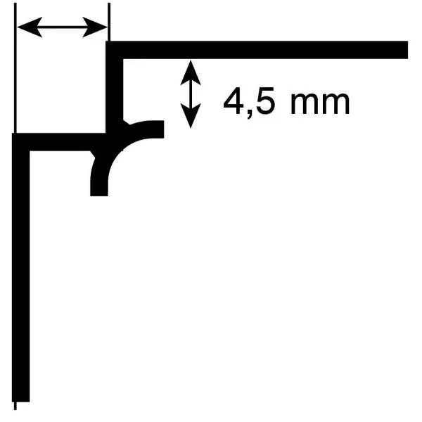 UNUTARNJI PROFIL ROCKO BIJELI 2800mm 