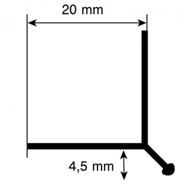 VANJSKI PROFIL A KUT 45 ROCKO ANTIK 2800mm x 