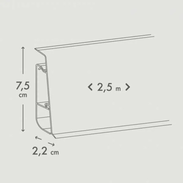 PVC LETVICA ZA LAMINAT HI LINE PRESTIGE M135 HRAST 2,5m R073/Z209/40278/5003 