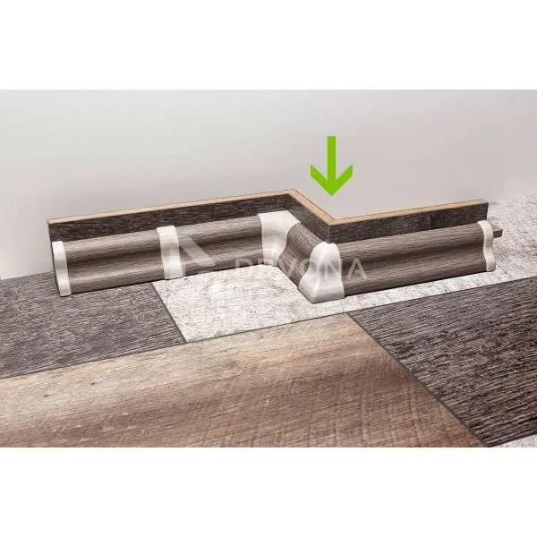 PVC KUT VANJSKI ZA LETVICU P151 HRAST 