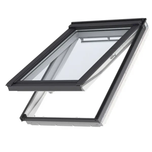 VELUX PREMIUM KROVNI PROZOR, BIJELA BOJA, DVOSTRUKI OVJES, DONJA RUČKA, STAKLO 68 