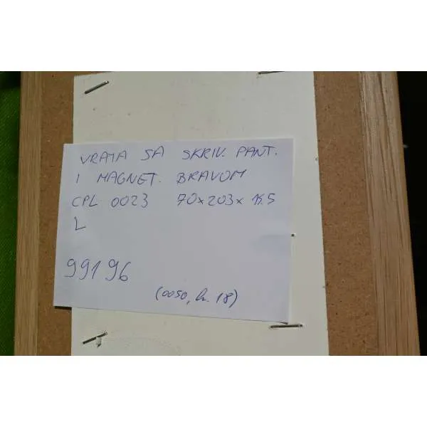 VRATA SA SKRIVENIM PANTIMA I MAGNETSKOM BRAVOM CPL UNUTARNJA Cpl 0011 Bijela, 77x200x16,5 cm, D, WC brava 
