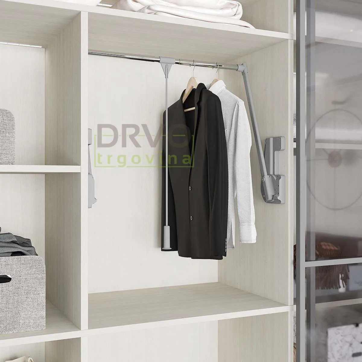 GARDEROBNI LIFT STARAX 85-115 SIVI 15 kg 