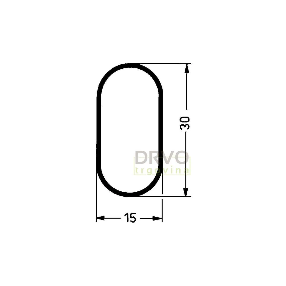 GARDEROBNA CIJEV OVALNA 103385050/385049 KROM 