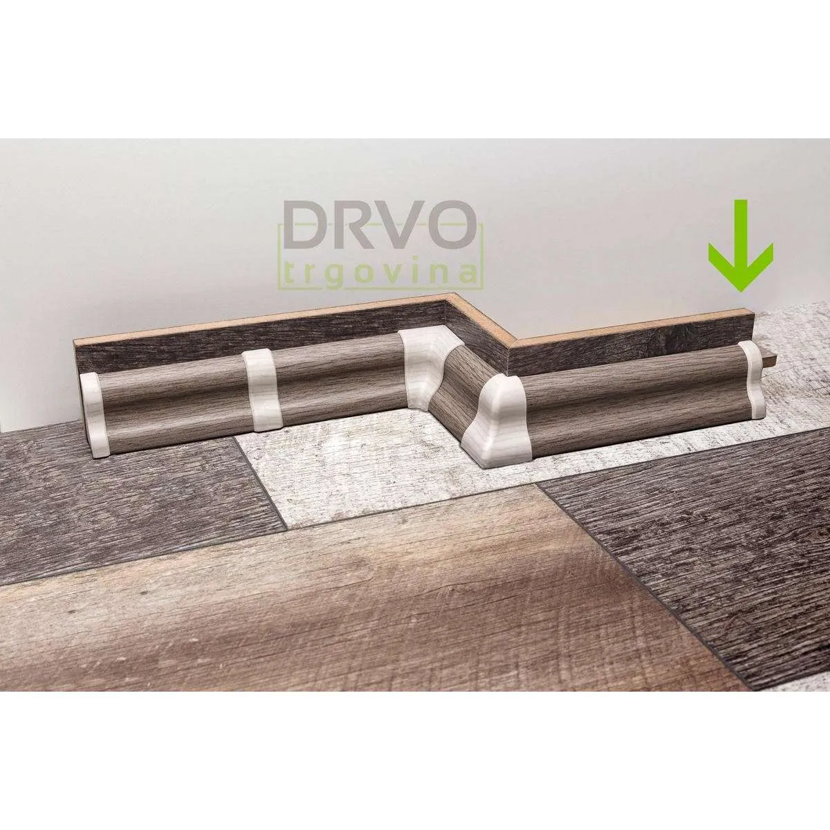 PVC ZAVRŠETAK DESNI ZA LETVICU P71 BIJELI 