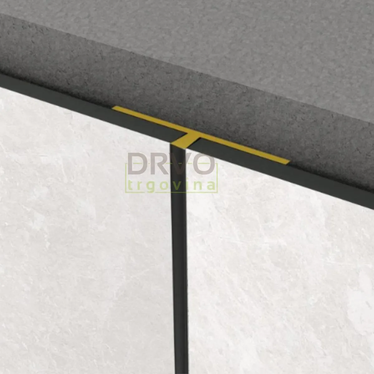 SPOJNI PROFIL SLIM ROCKO CRNI 2800mm 
