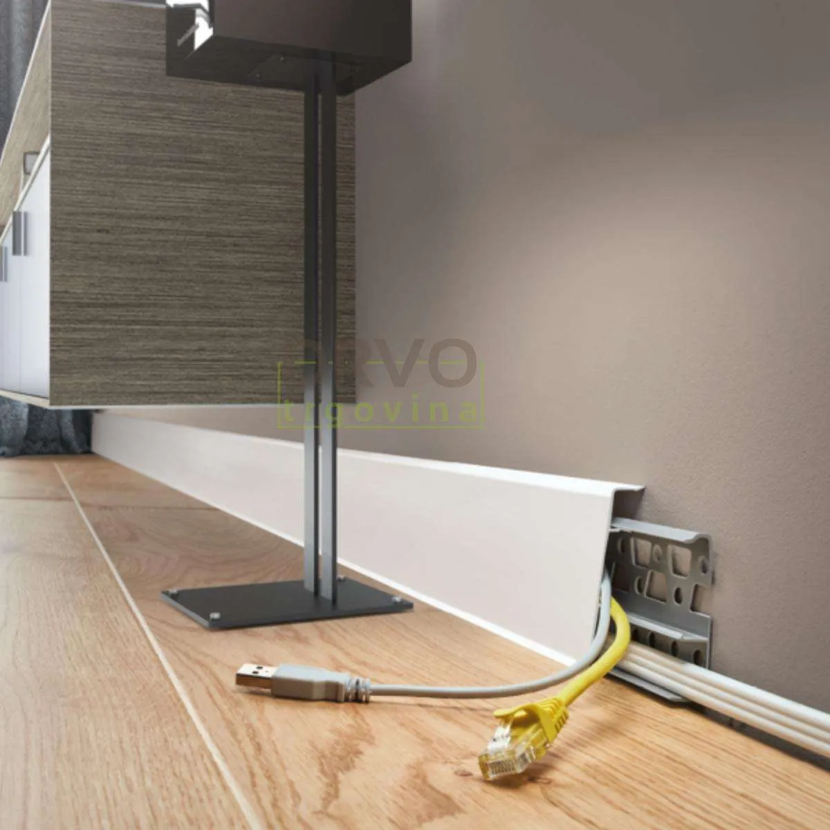 PVC LETVICA ZA LAMINAT HI LINE PRESTIGE 75mm P089/P9003 BIJELA 2,5m R123/R109 