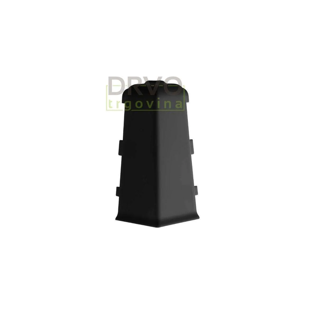 PVC KUT VANJSKI ZA LETVICU 220 CRNI MAT 