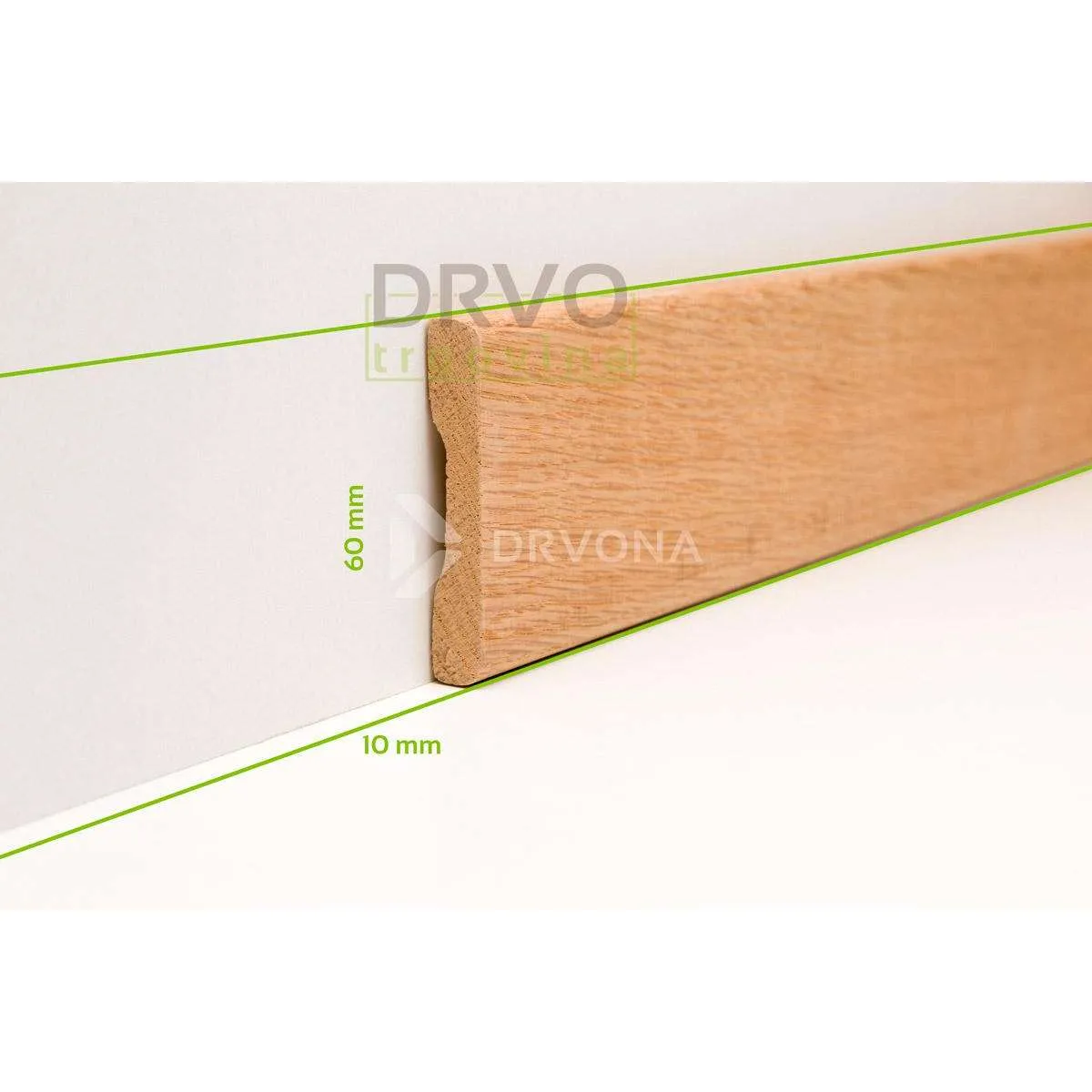 LETVICA HRAST POKROVNA 60mm AB 2,20 m - 3 m 