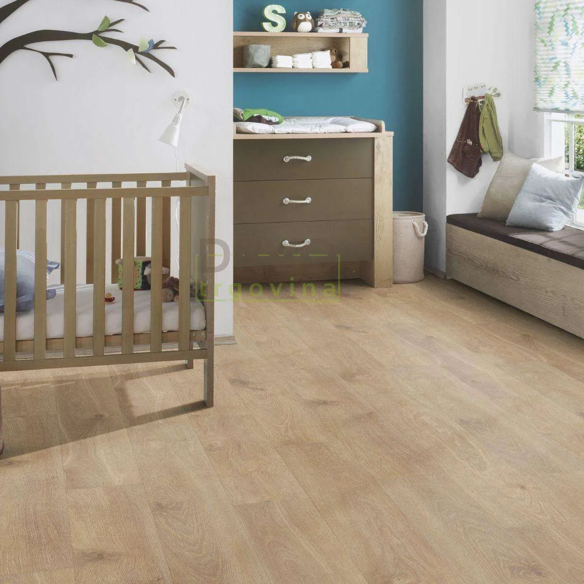 LAMINAT 10mm/Kl.33 KRONOSTEP PURE+ V FUGA K405 HRAST SOLAR p=1,758 m2 