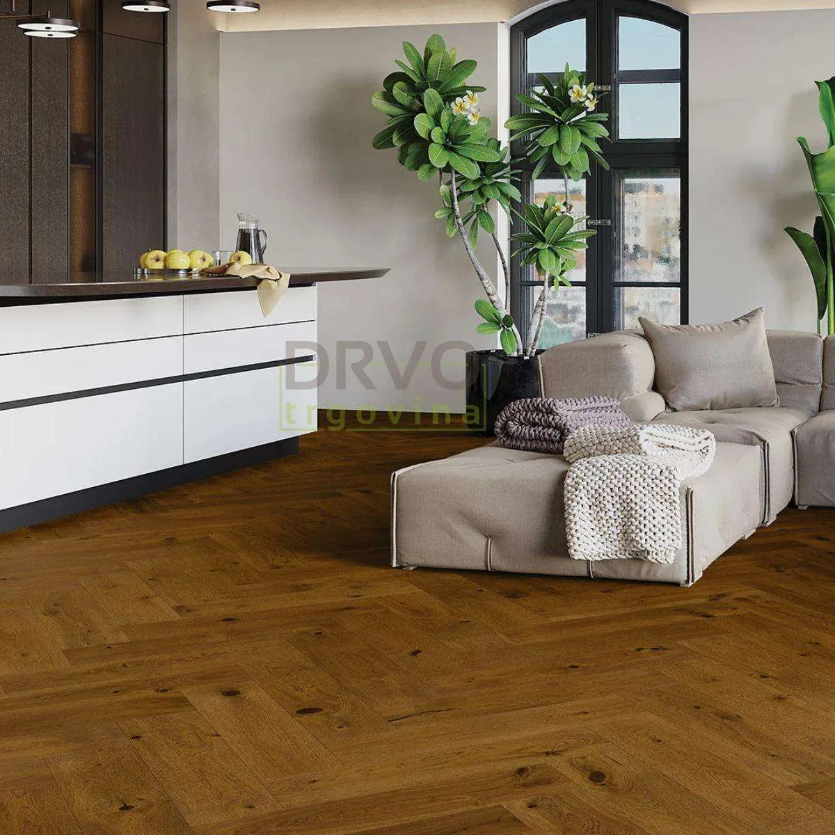 PARKET RIBLJA KOST HERRINGBONE BROWN SUGAR 725/130/14 mm p=0,65 m2 