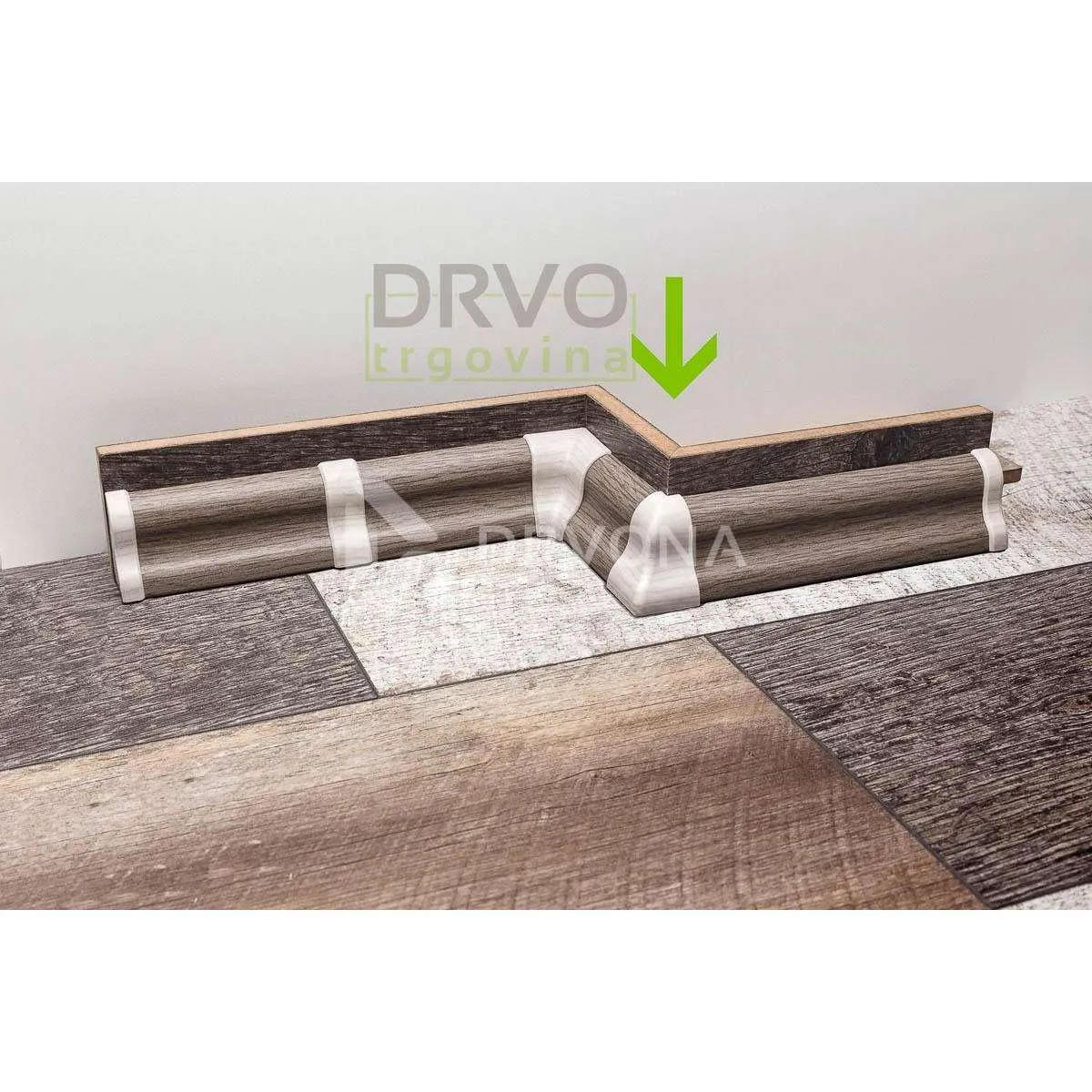 PVC KUT VANJSKI ZA LETVICU P151 HRAST 