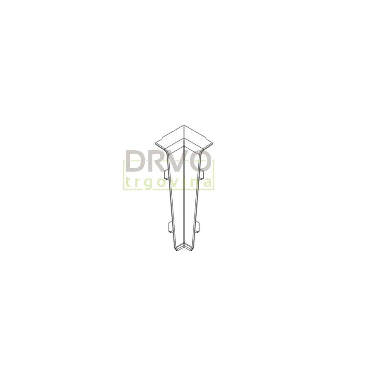 PVC KUT UNUTARNJI ZA LETVICE HI LINE M106 