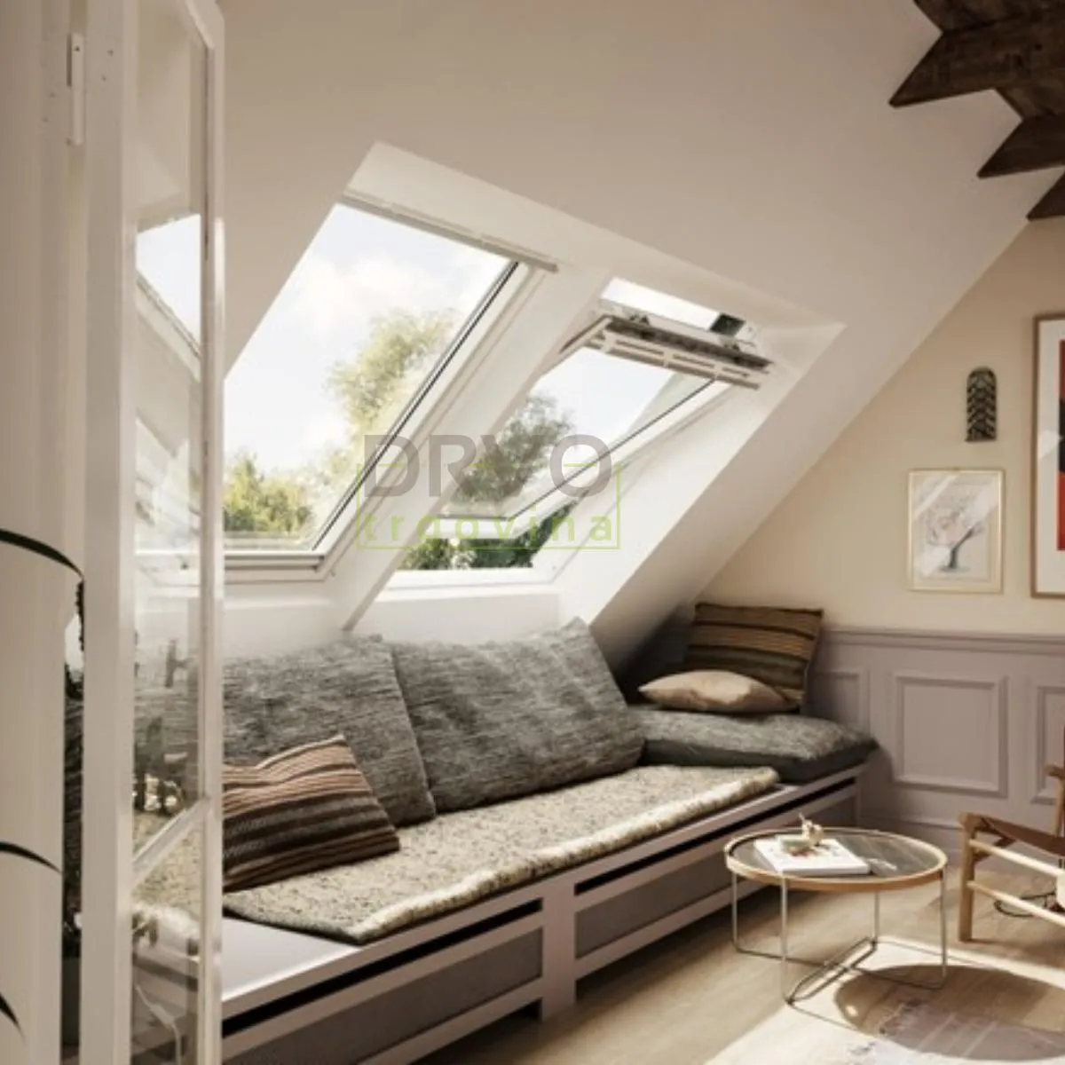VELUX PREMIUM KROVNI PROZOR, BIJELA BOJA, GORNJA RUČKA, STAKLO 68 