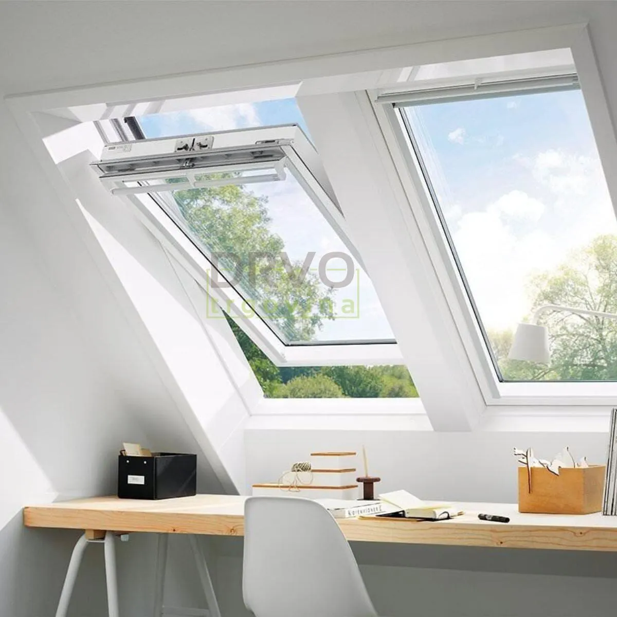 VELUX PREMIUM KROVNI PROZOR, BIJELA BOJA, GORNJA RUČKA, STAKLO 70 