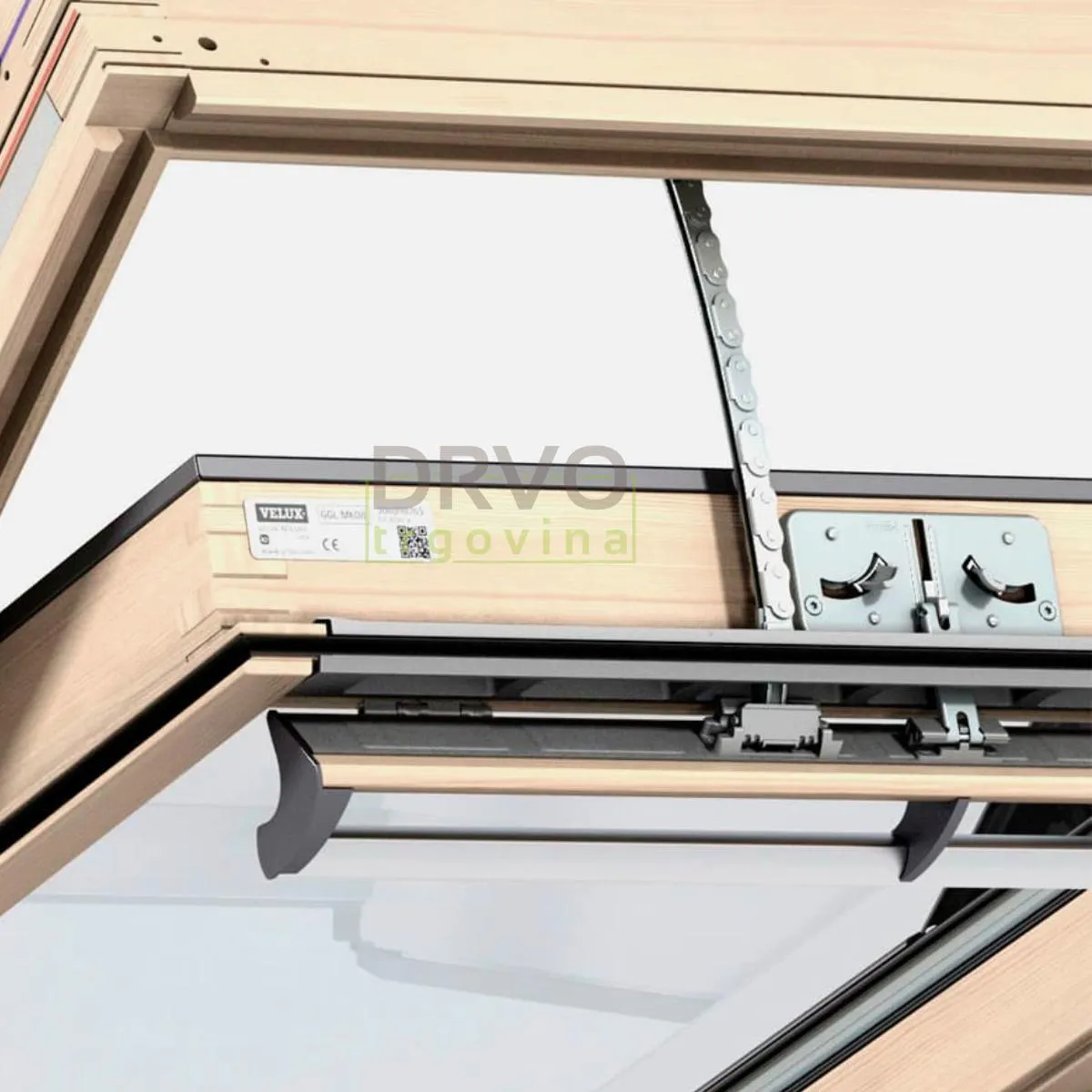 VELUX PREMIUM KROVNI PROZOR, BEZBOJNI LAK, EL. NAPAJANJE, STAKLO 70 
