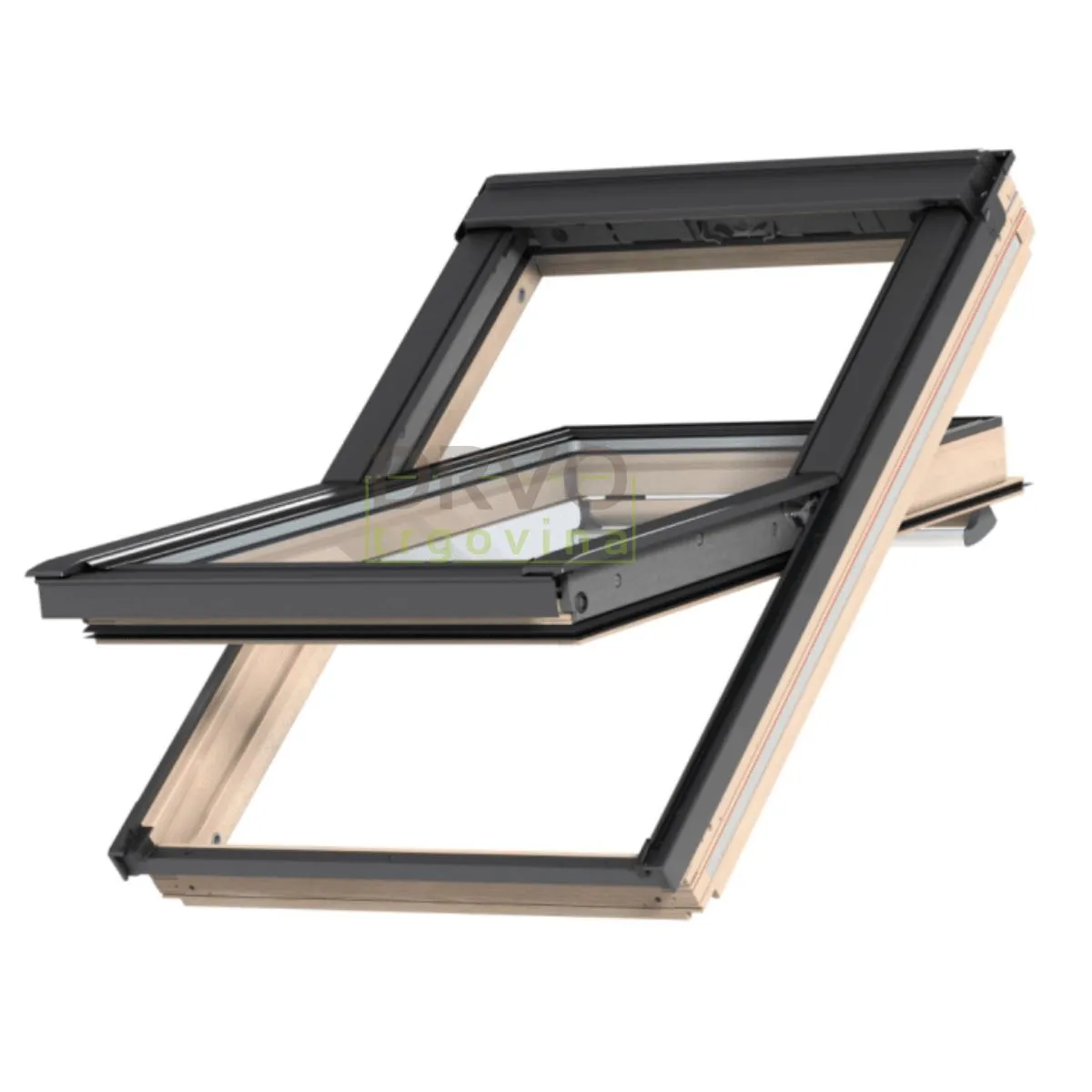 VELUX PREMIUM KROVNI PROZOR, BEZBOJNI LAK, GORNJA RUČKA, STAKLO 70 