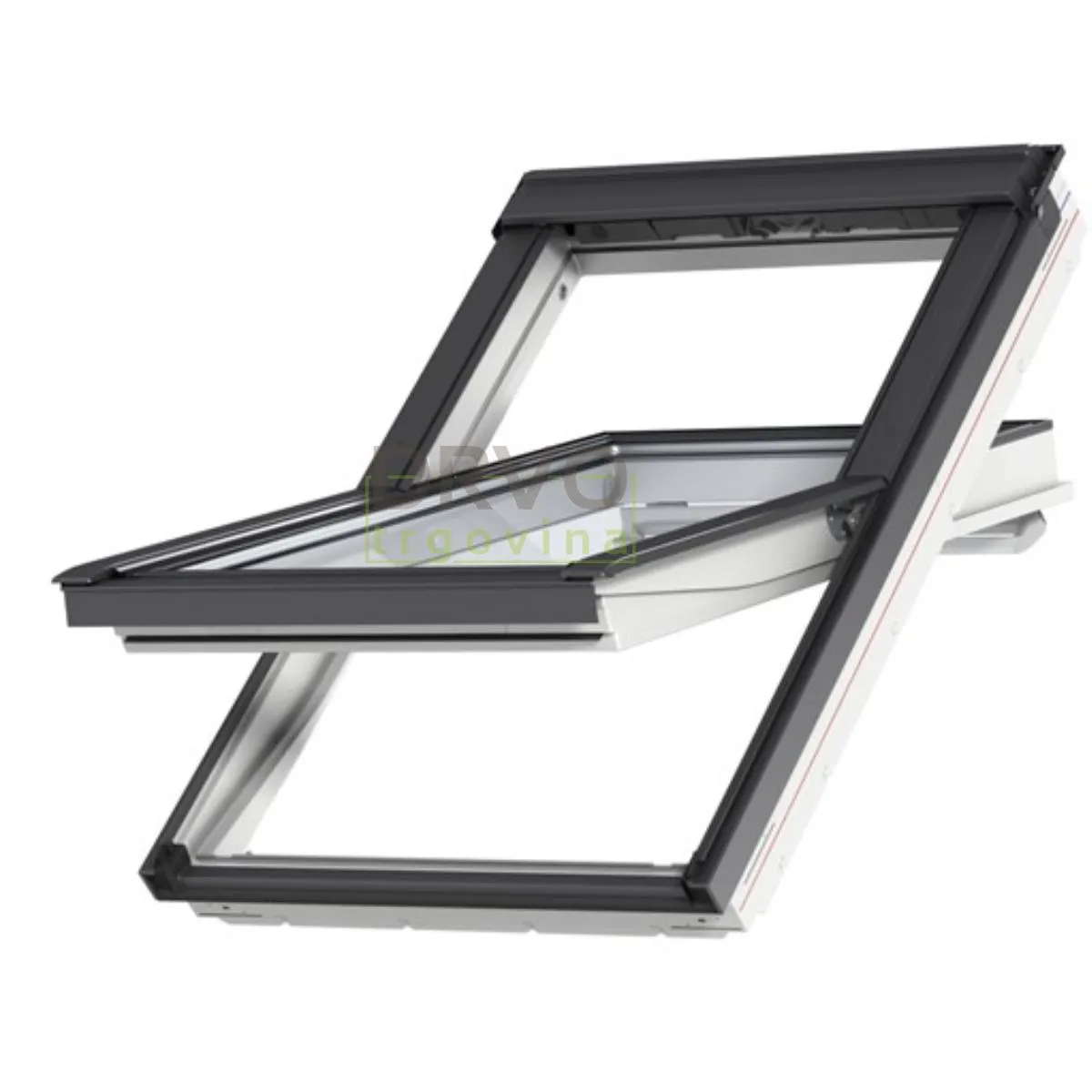 VELUX PREMIUM KROVNI PROZOR, BIJELI POLIURETAN, GORNJA RUČKA, STAKLO 68 