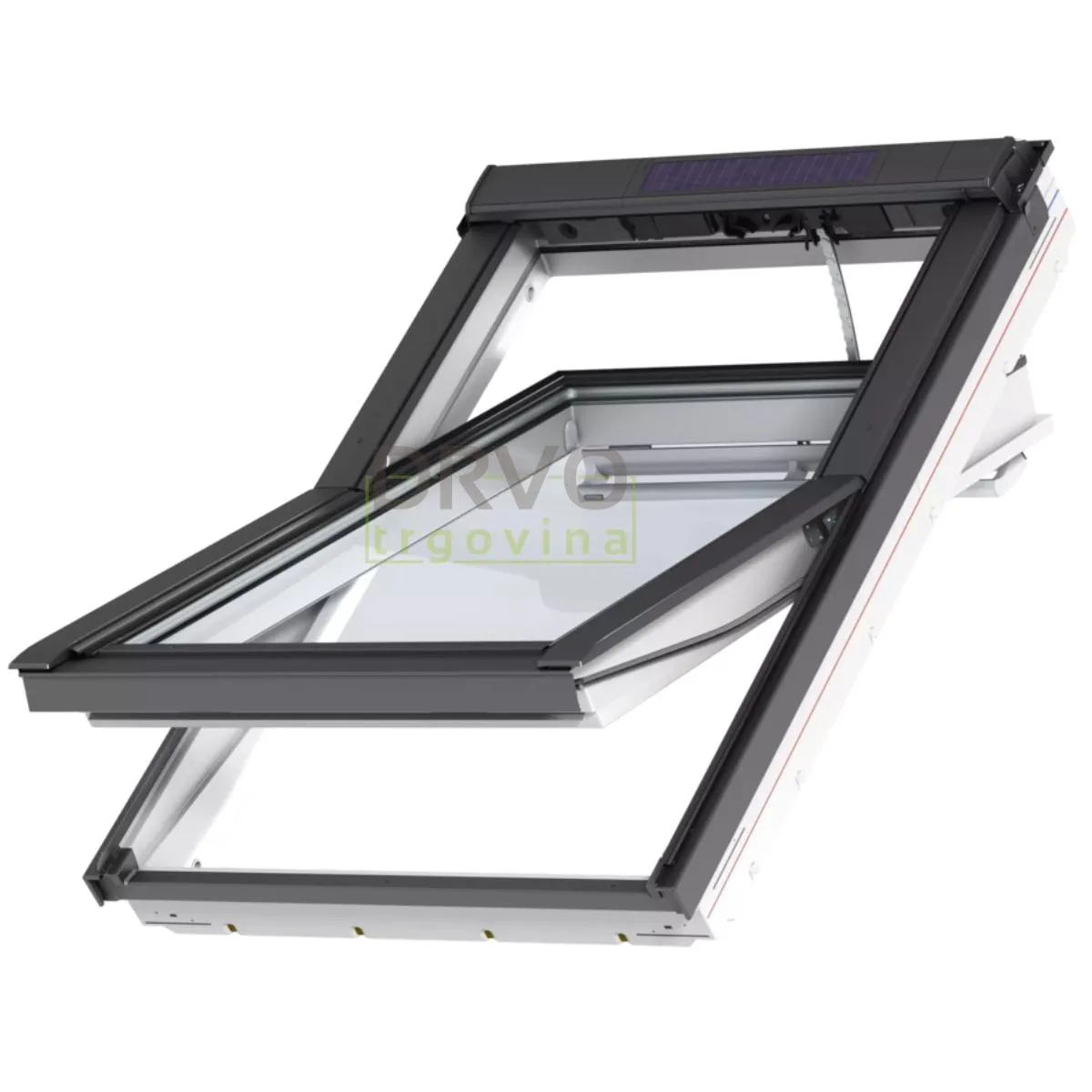 VELUX PREMIUM KROVNI PROZOR, BIJELI POLIURETAN, SOLARNO NAPAJANJE, STAKLO 70 