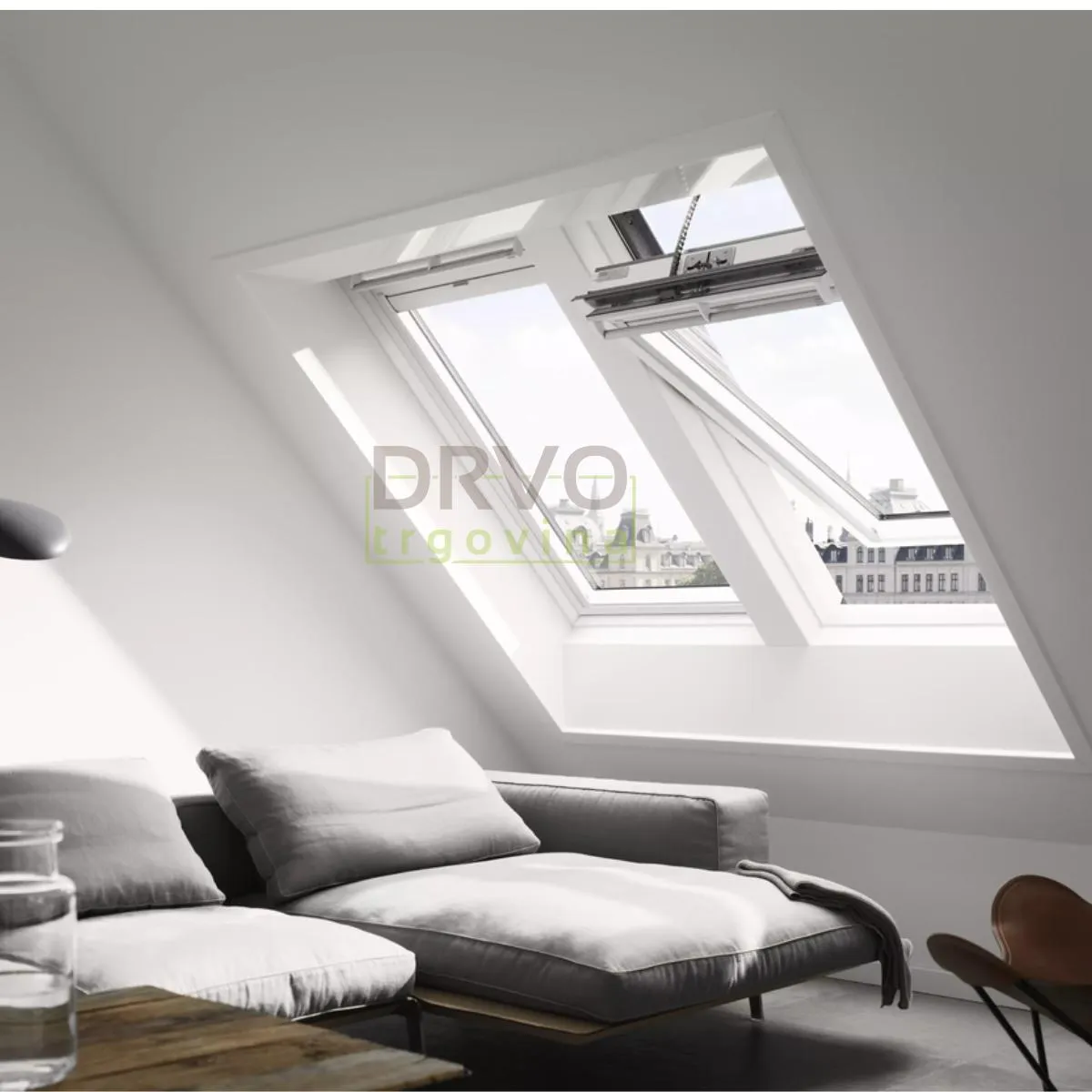 VELUX PREMIUM KROVNI PROZOR, BIJELI POLIURETAN, SOLARNO NAPAJANJE, STAKLO 70 
