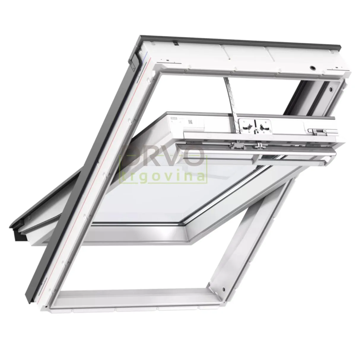 VELUX PREMIUM KROVNI PROZOR, BIJELI POLIURETAN, SOLARNO NAPAJANJE, STAKLO 70 
