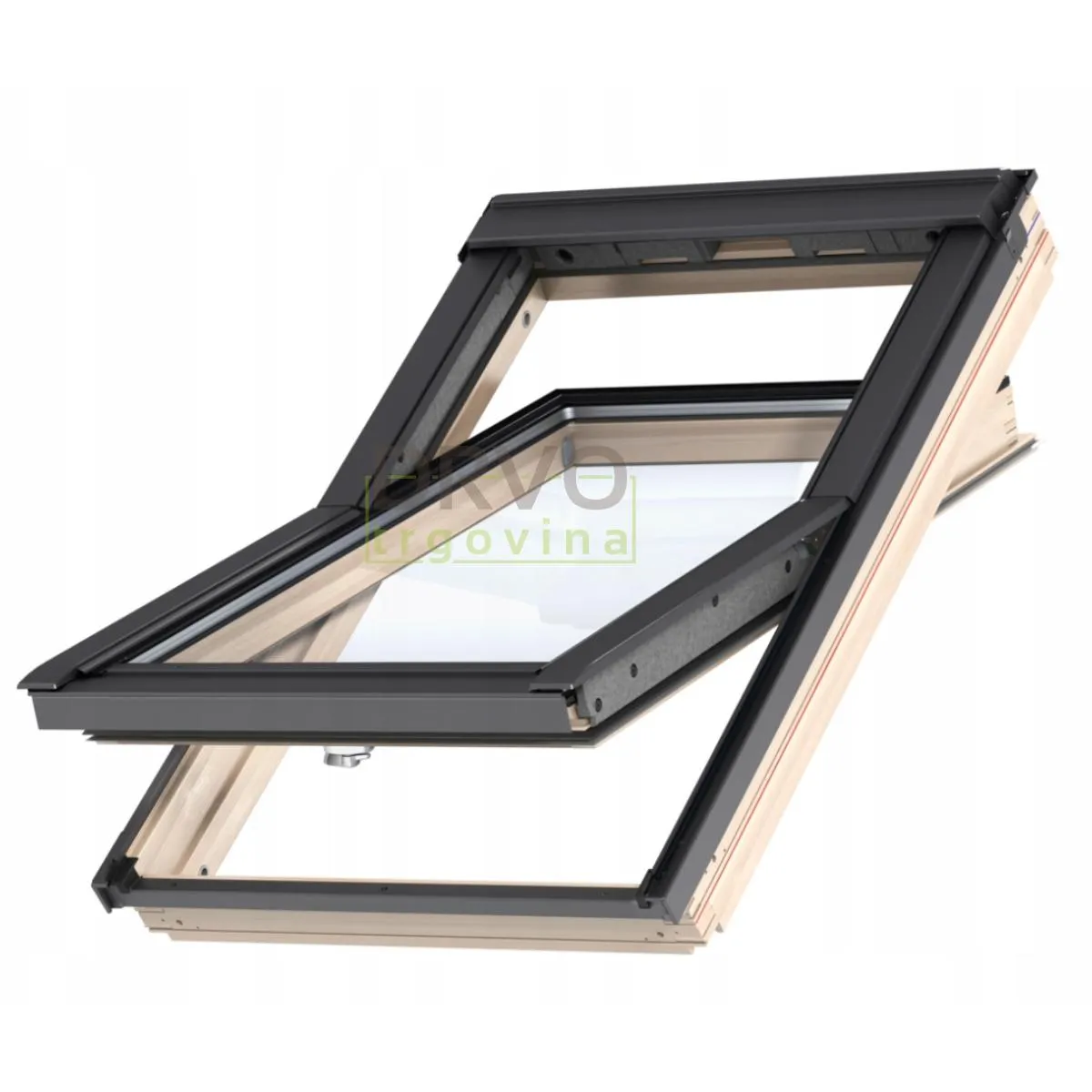 VELUX STANDARD PLUS KROVNI PROZOR, BEZBOJNI LAK, DONJA RUČKA, STAKLO 61 