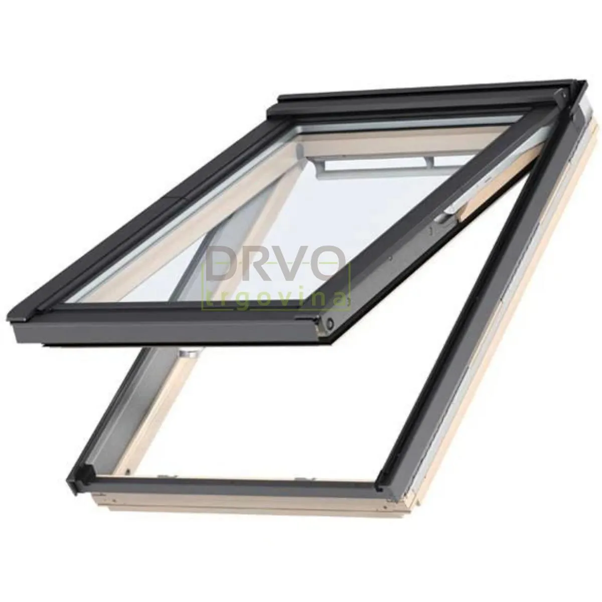 VELUX PREMIUM KROVNI PROZOR, BEZBOJNI LAK,DVOSTRUKI OVJES, DONJA RUČKA, STAKLO 70 