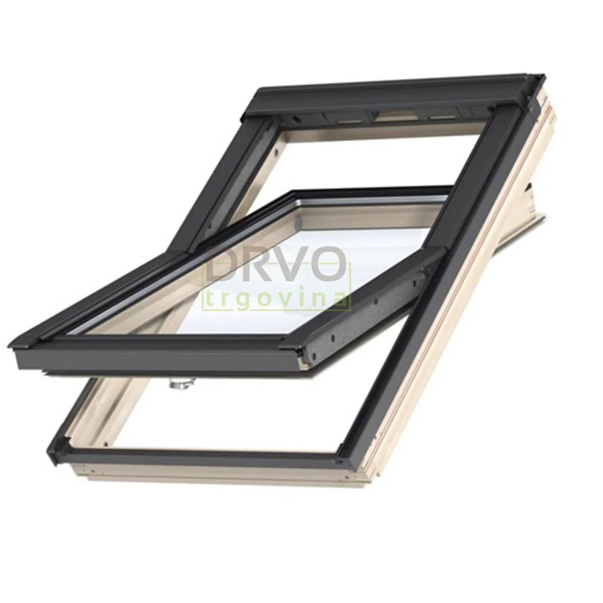 VELUX STANDARD KROVNI PROZOR,BEZBOJNI LAK, DONJA RUČKA, STAKLO 51 