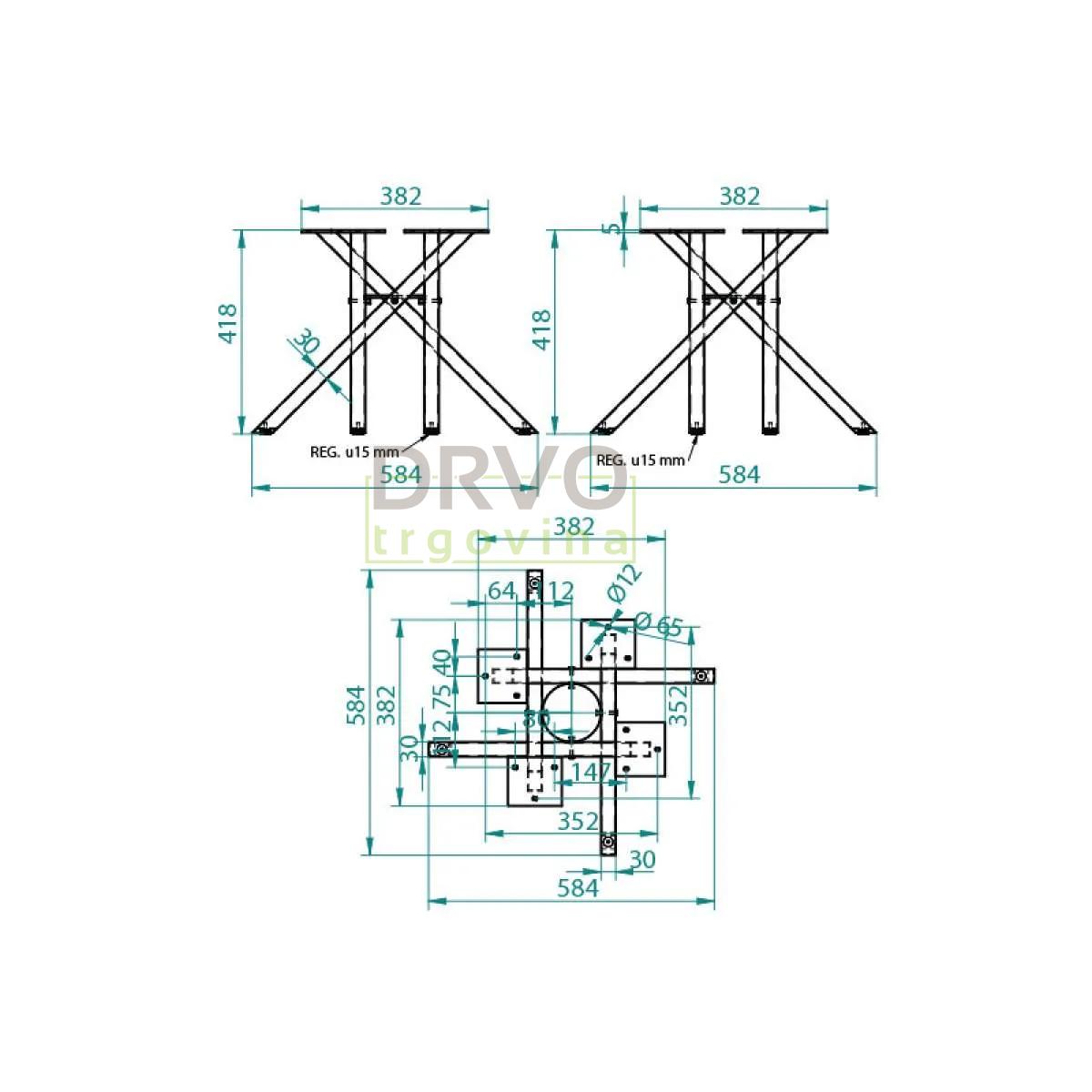 POSTOLJE STOLA NEW YORK CRNO RAL 9005 
