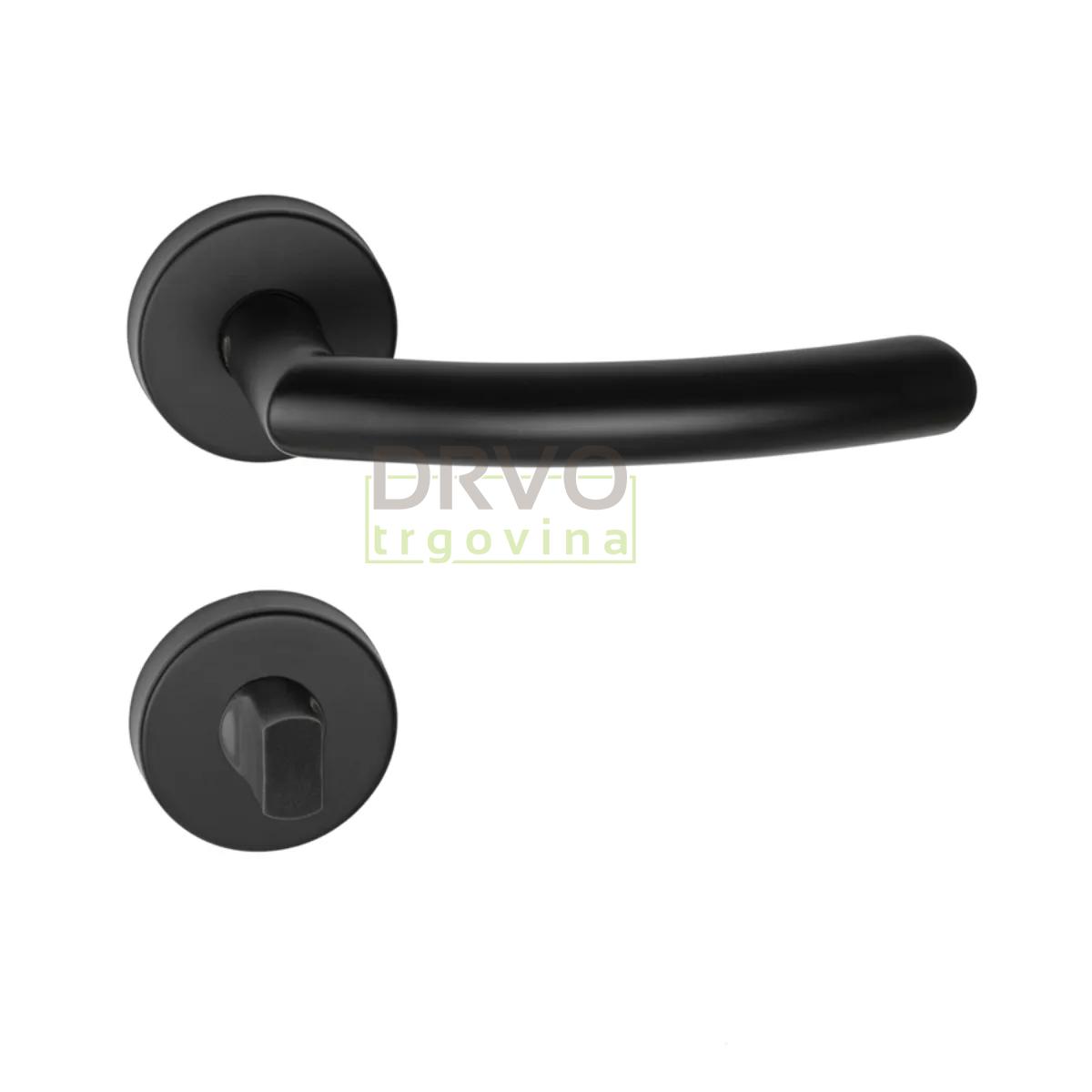 KVAKA KUBO INOX CRNA ROZETA WC 29423 