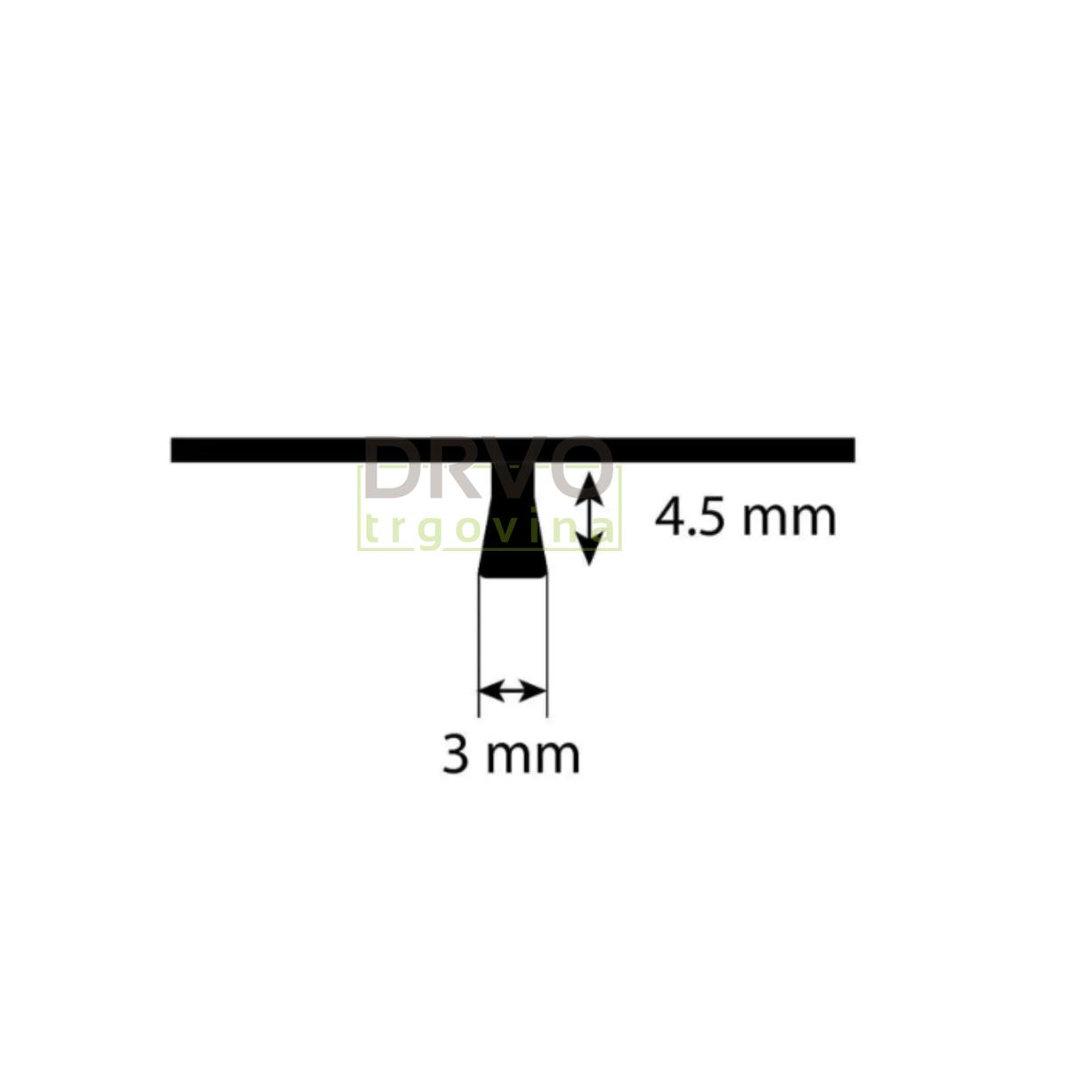 SPOJNI PROFIL SLIM ROCKO CRNI 2800mm 
