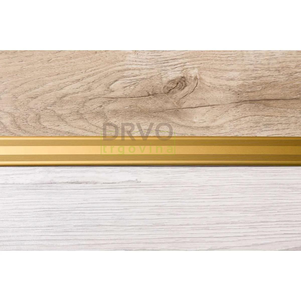 ALU PROFIL SIMPLE-FIX 23 90/ZLATNI SAMOLJEPLJIVI PRIJELAZNI RAVNI 28mm 