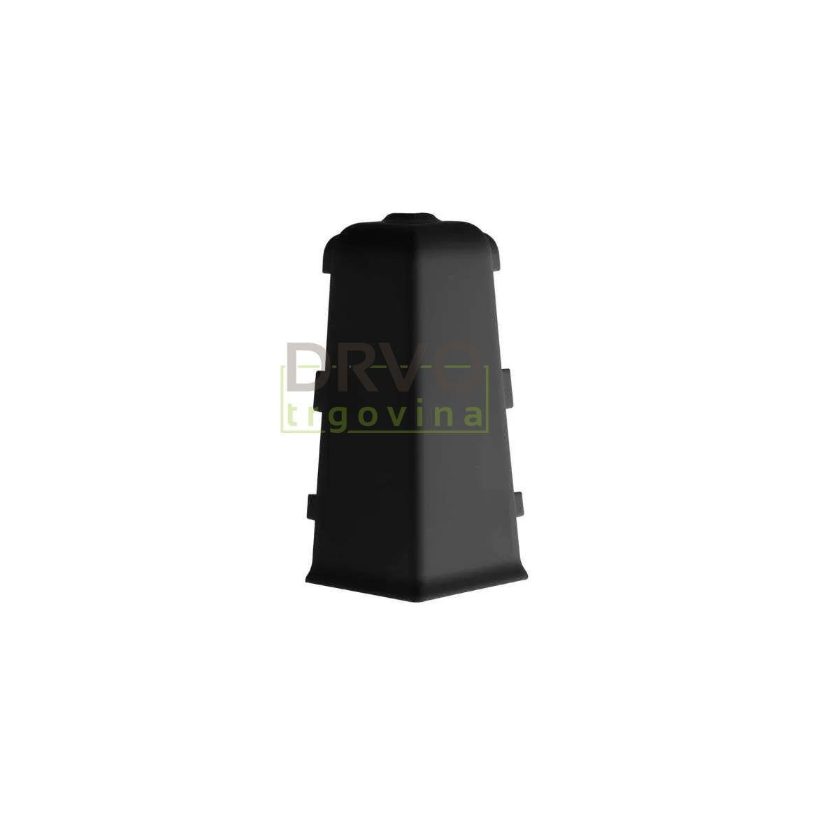 PVC KUT VANJSKI ZA LETVICU 220 CRNI MAT 