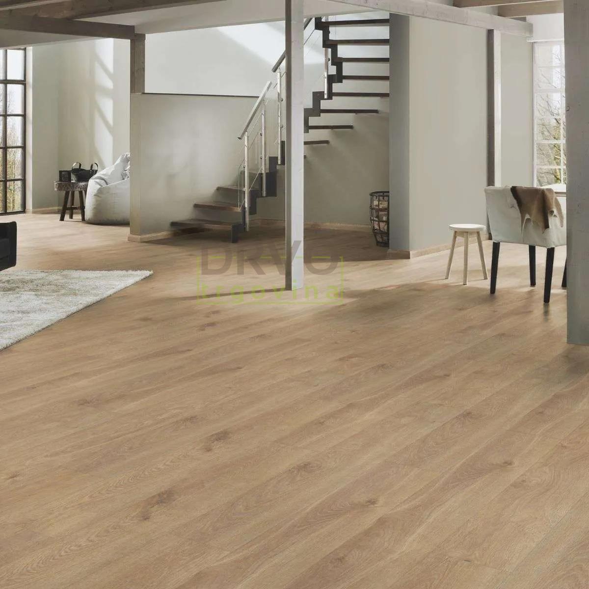 LAMINAT 10mm/Kl.33 KRONOSTEP PURE+ V FUGA K405 HRAST SOLAR p=1,758 m2 