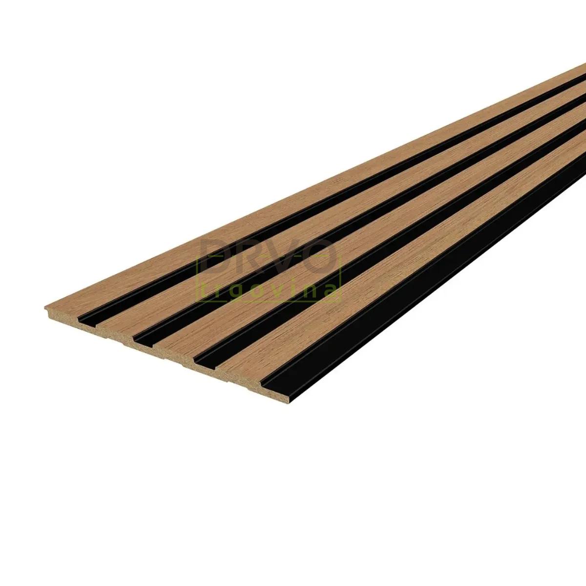 ZIDNA OBLOGA FN WALLY TIGER MDF FOEI73P CRNA/HRAST 8/180/2670mm pak=2,405m2 