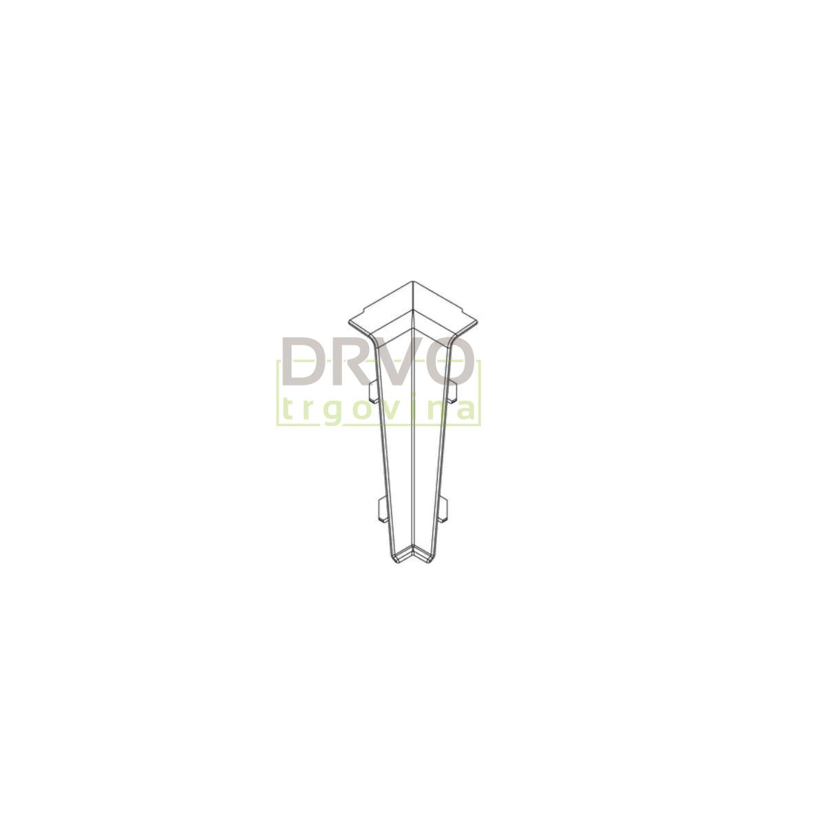 PVC KUT UNUTARNJI ZA LETVICE HI LINE M106 