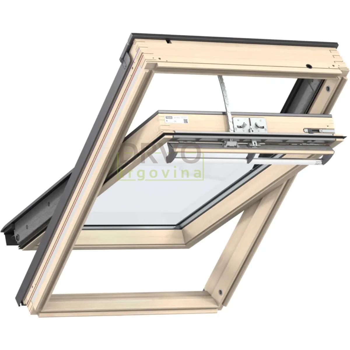 VELUX PREMIUM KROVNI PROZOR, BEZBOJNI LAK, EL. NAPAJANJE, STAKLO 70 