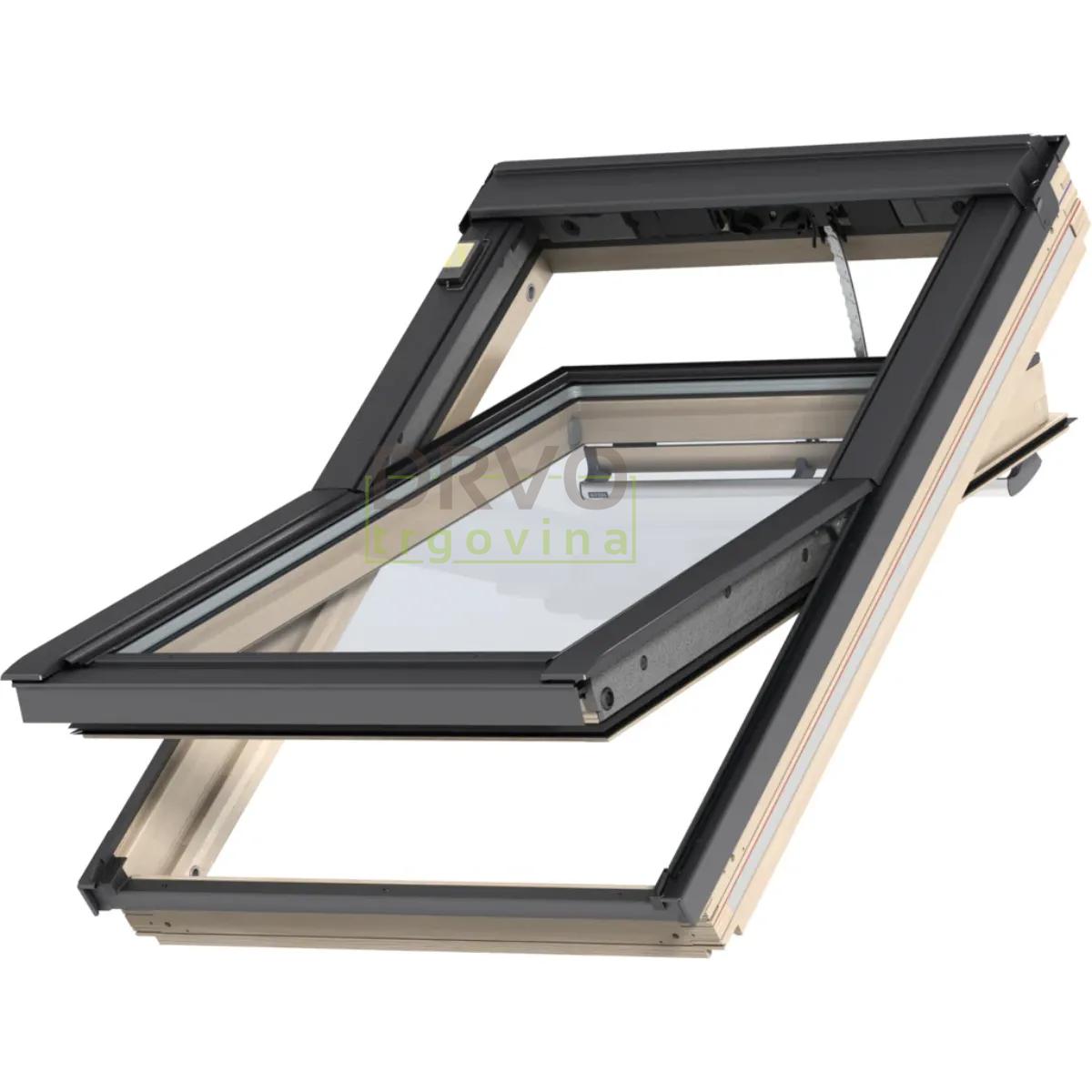 VELUX PREMIUM KROVNI PROZOR, BEZBOJNI LAK, EL. NAPAJANJE, STAKLO 70 