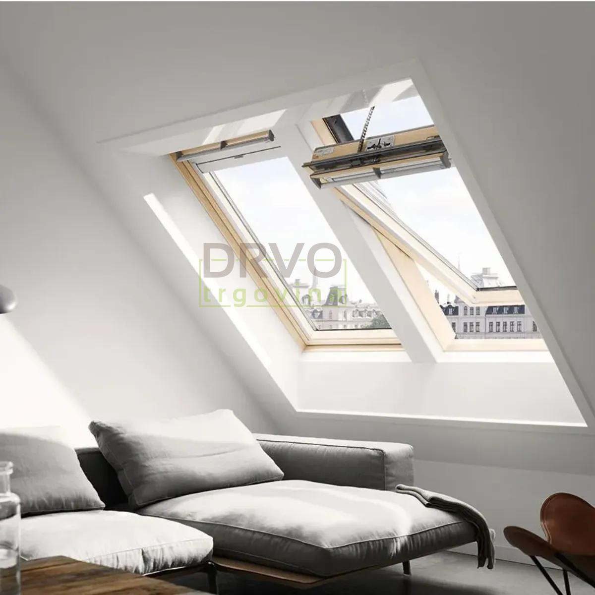 VELUX PREMIUM KROVNI PROZOR, BEZBOJNI LAK, SOLARNO NAPAJANJE, STAKLO 70 