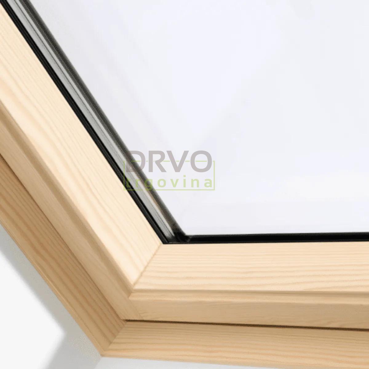 VELUX PREMIUM KROVNI PROZOR, BEZBOJNI LAK, GORNJA RUČKA, STAKLO 70 