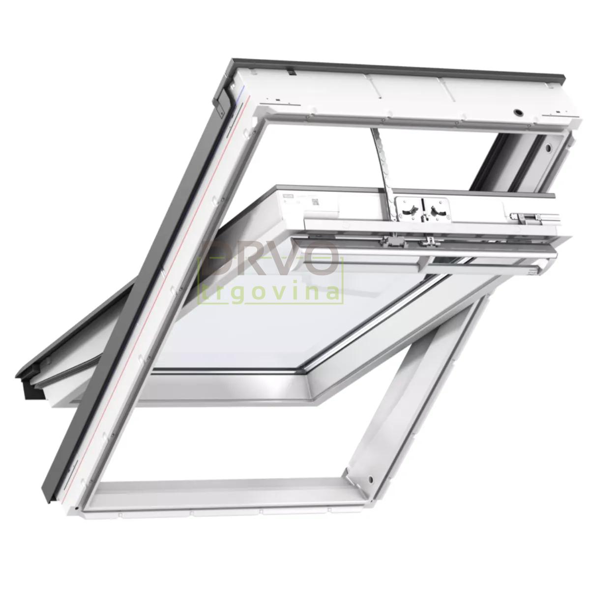 VELUX PREMIUM KROVNI PROZOR, BIJELI POLIURETAN, SOLARNO NAPAJANJE, STAKLO 70 