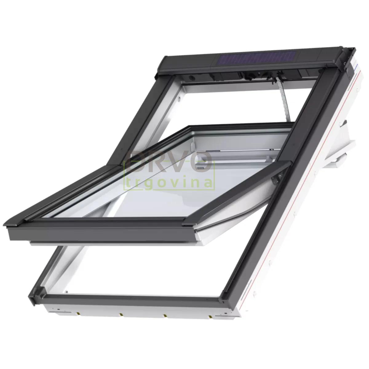 VELUX PREMIUM KROVNI PROZOR, BIJELI POLIURETAN, SOLARNO NAPAJANJE, STAKLO 70 