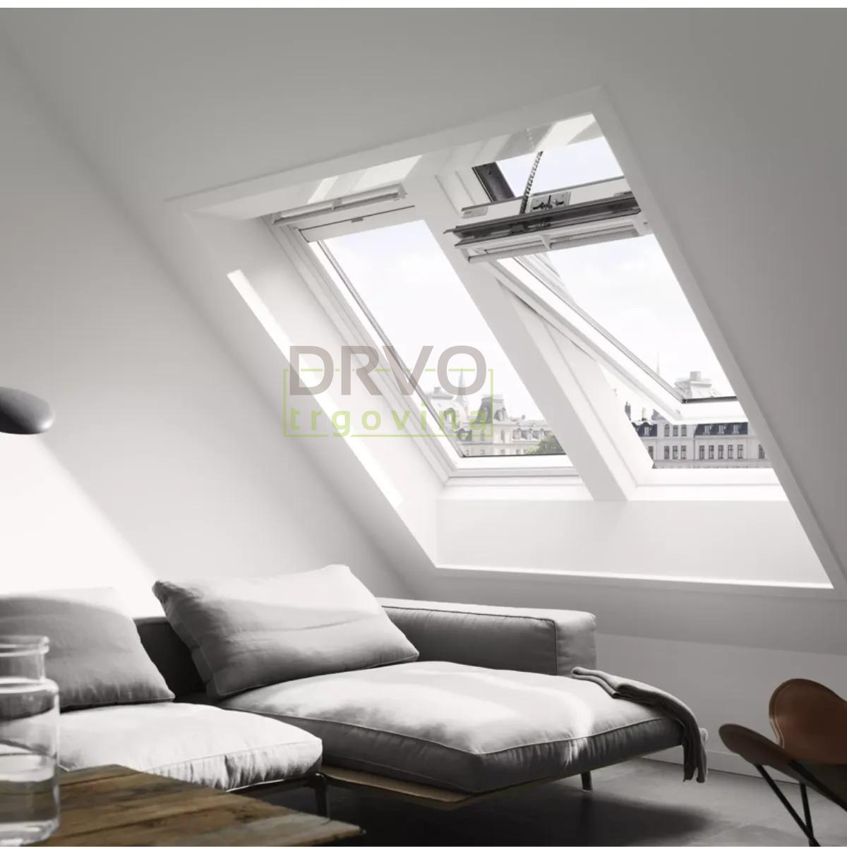 VELUX PREMIUM KROVNI PROZOR, BIJELI POLIURETAN, SOLARNO NAPAJANJE, STAKLO 70 